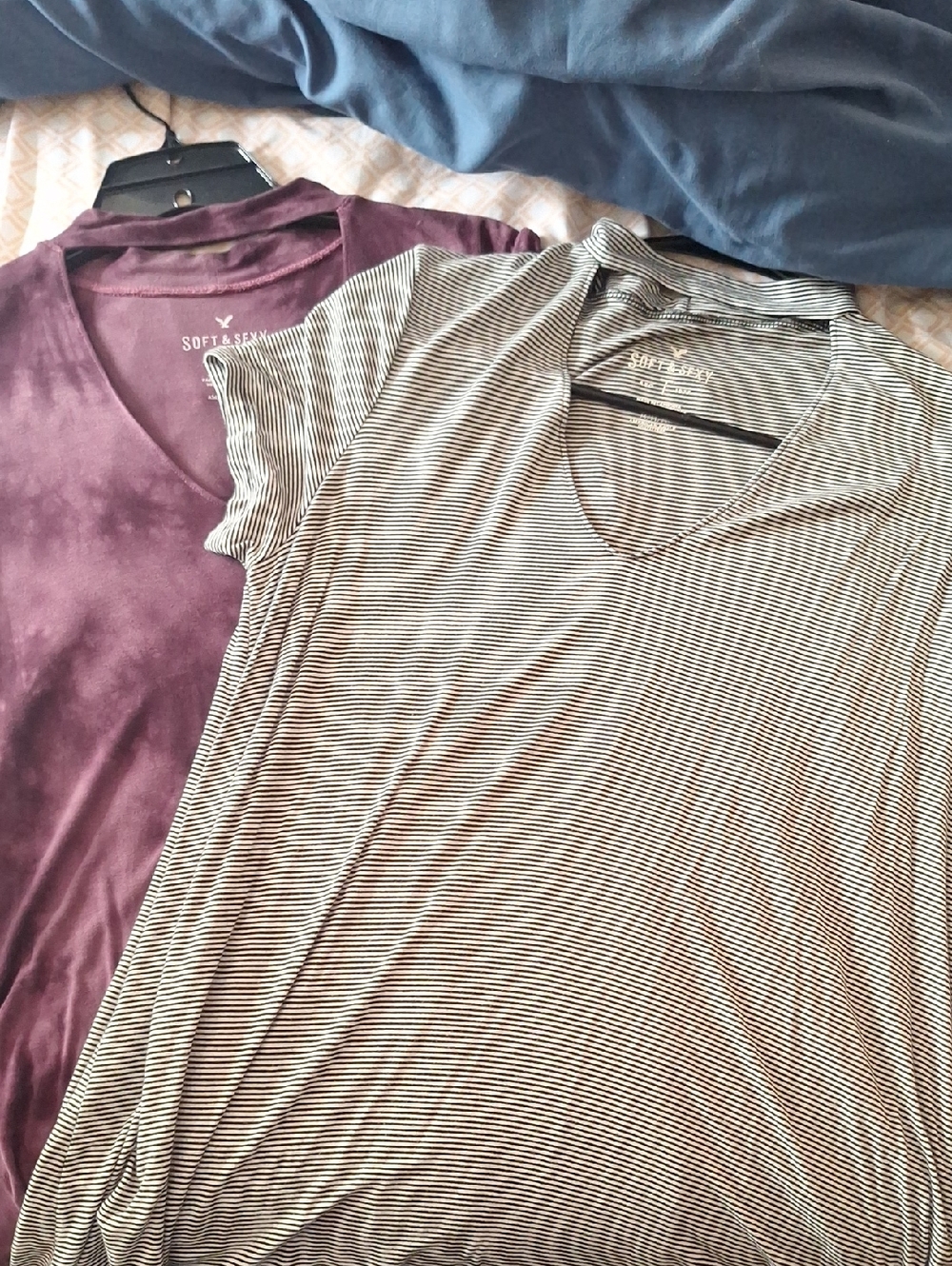 American Eagle - Soft & Sexy Shirts With Choker And Dipped Neckline